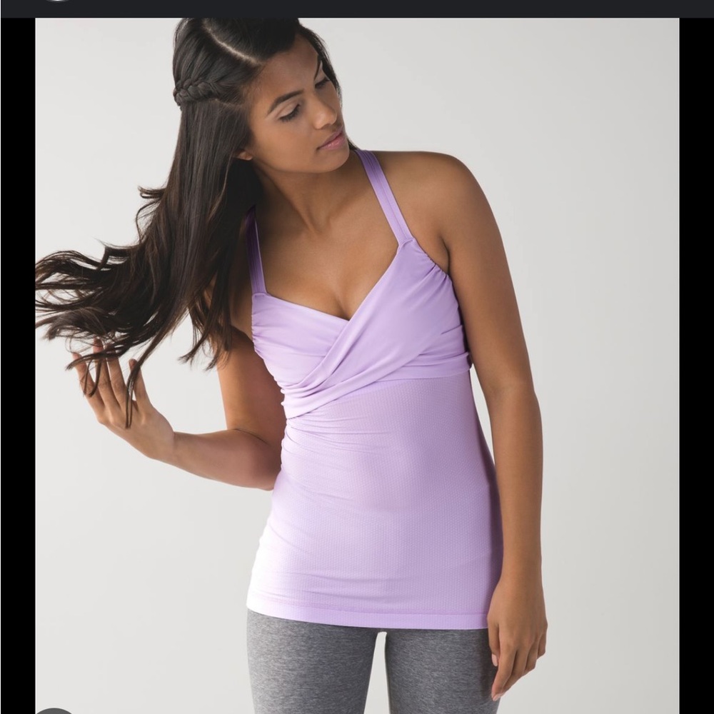 Lululemon Wrap It Up Tank With Built-In Bra Size … - image 1